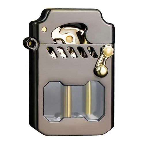 Αναπτήρας Mecha Metal Rocker Αντιανεμικός Κηροζίνης με Διαφανή Δεξαμενή Λαδιού, Σ