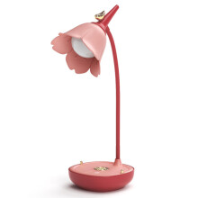 Pink Desk Lamp With Clamp, Rechargeable Led Small Desk Lamp, Adjustable Gooseneck, Dimmable Cute Desk Lamp For Kids Girls Bedroom Dorm Offic