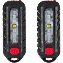 mini linternas tácticas policiales de hombro con clip, recargables por USB, luz trasera táctil, lámpara para casco, llavero.