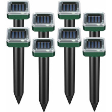 8 Pack Solar Powered Snake Repellent for Outdoors,Ultrasonic Snake Repellent,Solar Snake Repellent f