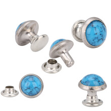 50 Stück 8mm Türkis Nietenknöpfe Rundspitzen DIY Basteldekorationen