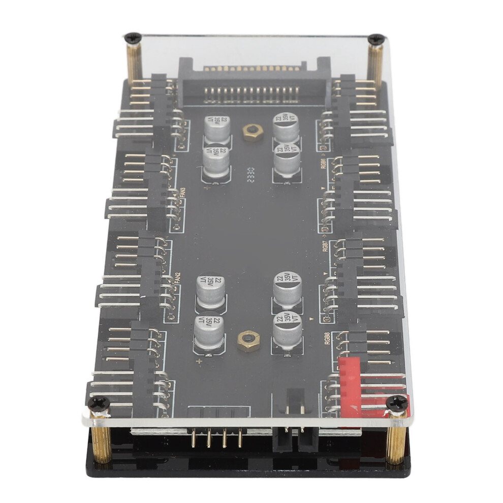 12V 4Pin Argb Pwm Hub 8 Ports For Computer Case Fans, Dimming & Temperature Control 4611349352420