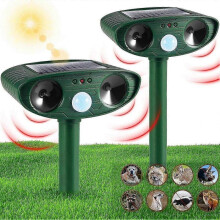 Outdoor Solar Powered Animal Repellent Ultrasonic Repellent Ultrasonic Deer Repeller - 2pack