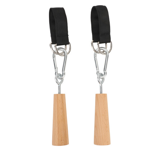 1 Pair Wooden Pull Up Grips Professional Arm 2