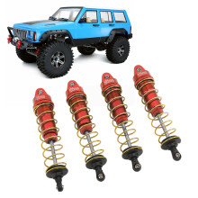 4 pièces d'amortisseurs en aluminium rouges SCX10 de 105 mm, échelle 1/10