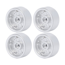 4 Stück 1/10 RC Beadlock-Räder Aluminiumlegierung 1,9 Zoll Silber