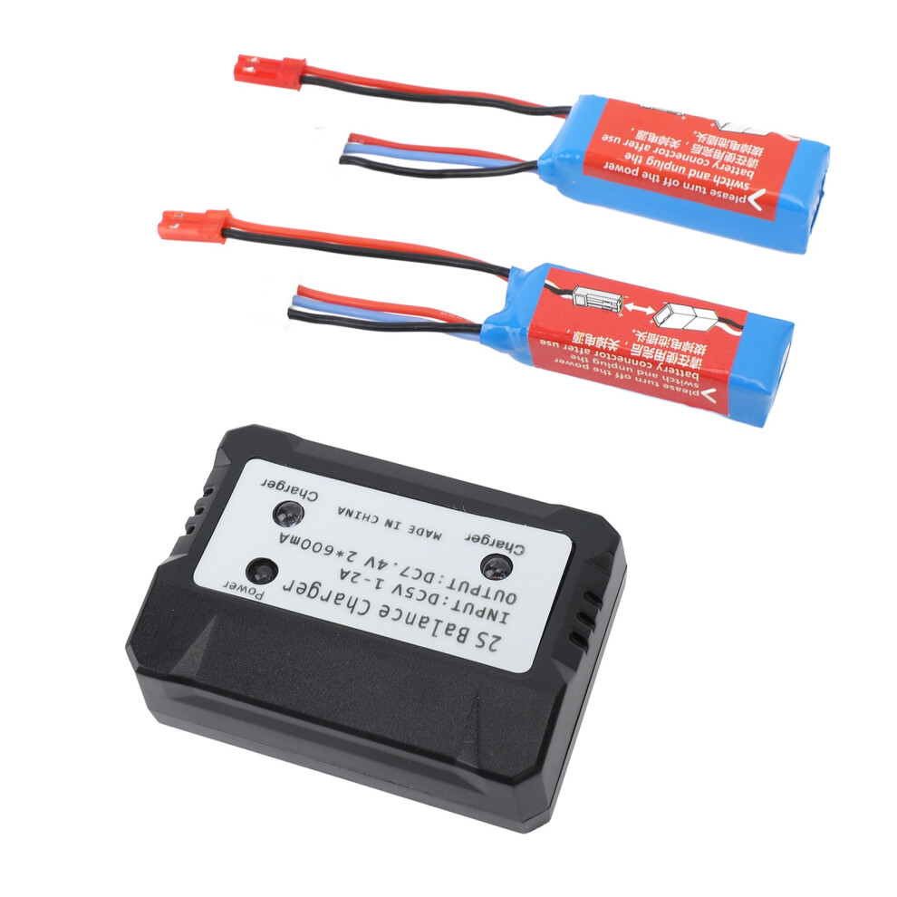 Efficient 7.4V 400Mah Lipo Battery And Charger Kit For Wltoys 1/28 6941349353768