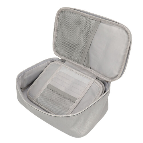 Multi-Layer Silicone File Organizer Bag with Lock, 25x18.5x8cm