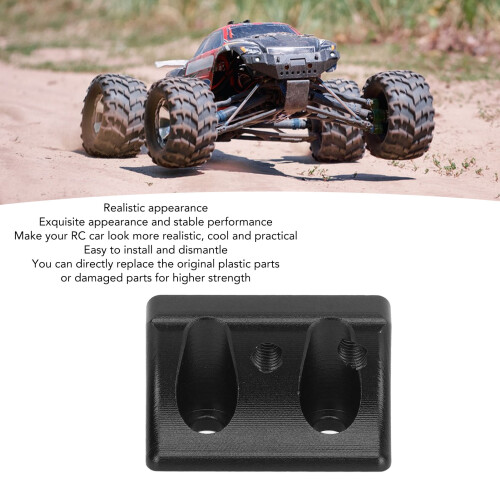 Support de Panhard en aluminium SCX10 II 1/10 noir 2