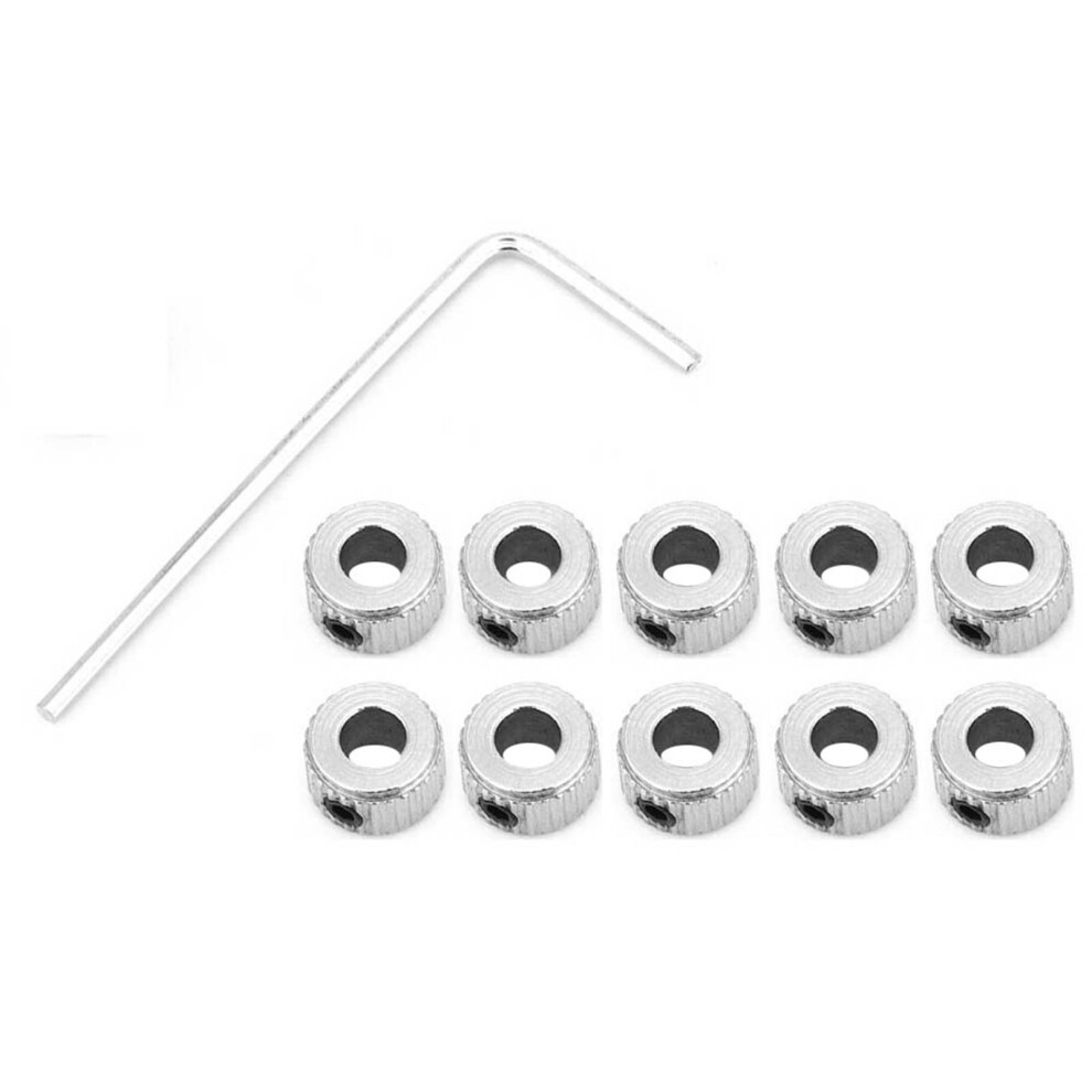 10 Pcs Shaft Collar Electroplate Ferronickel Shaft
