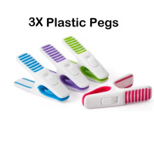 (3 Packs - 54 Pegs) HOMESHOPA Clothes Pegs 18 Pack Smart Design Clothes Pegs for Washing Line, Durable Plastic & Rust Resistant Soft Grip Clothes Peg, Non Slip