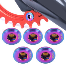6.5mm Rainbow Ti Alloy Chainring Screws Pack 5