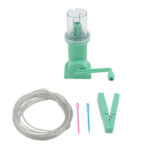 Light Green Hand Spool Knitter Kit, Easy DIY Knitting Tool, 9.5x14cm 2