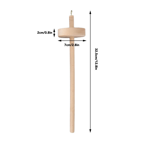 Eco-Friendly Beech Wood Drop Spindle Kit with Wool Perfect for Knitting 1