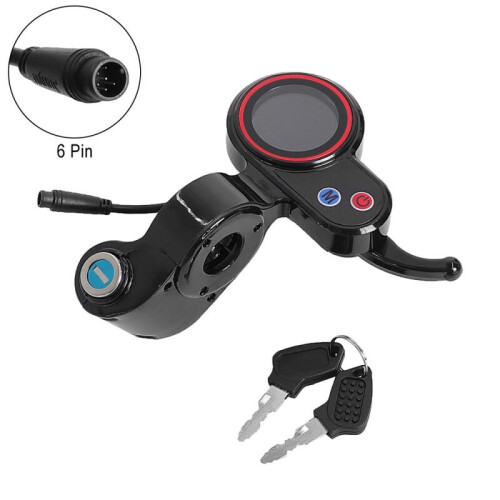 Ανταλλακτικά Scooter Οθόνη LCD 6 ακίδων με κλειδί για ηλεκτρικό σκούτερ Οθόνη