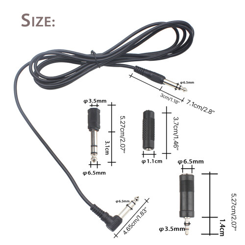 6.35mm 3 Meter Guitar Noiseless Cable Shield For Mic Speaker 2