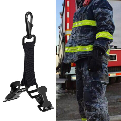 Firefighters Glove Strap Portable Gloves Clamps Durable Works 1
