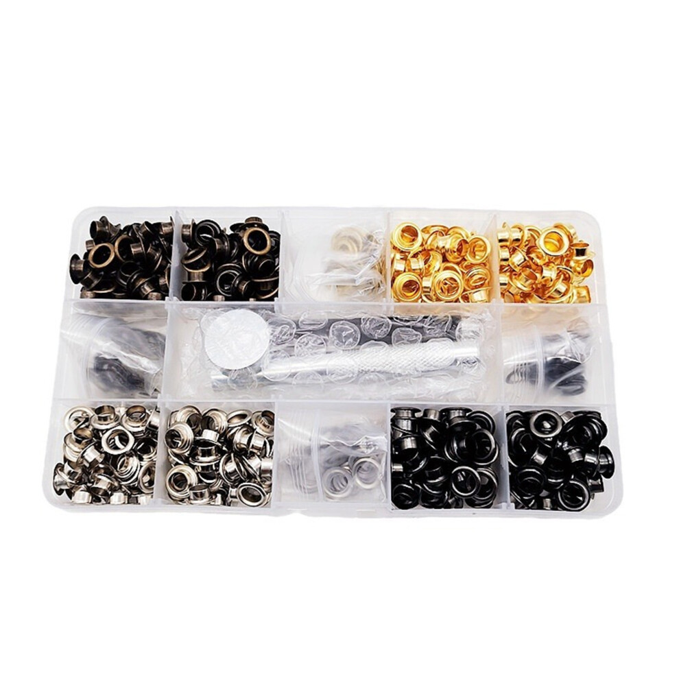 Grommets Eyelets With Tool, 6Mm Grommet Kits For Fabric, Canvas, 7751000082383