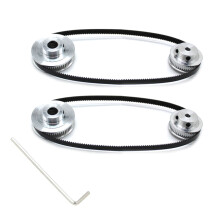 2PCS Set 2GT Aluminum Timing Pulley 20&36 Teeth 6.35mm Bore