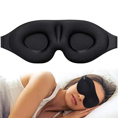 (Default) Premium Soft Material Sleep Mask for Better Comfort and Sleep Quality - Light Blocking Design 2