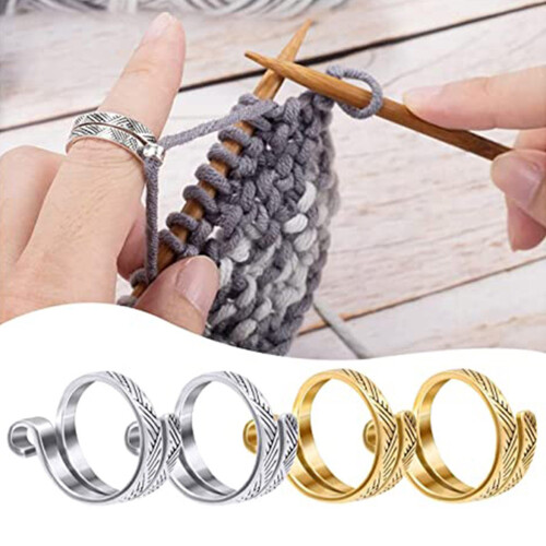 4 Pcs Knitting Crochet Loop Rings Adjustable Knitting Loop 1