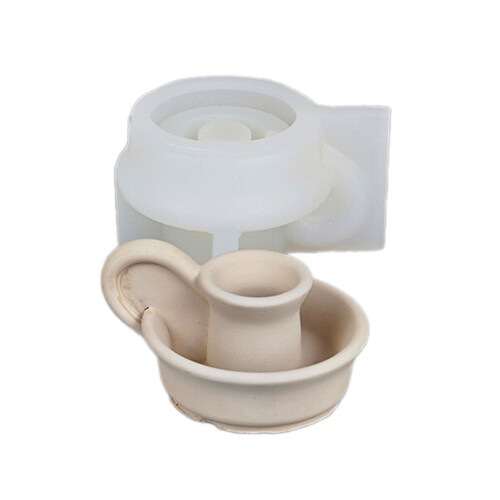Silicone Candlestick Moulds Circular Cup Shaped DIY Hand-Making