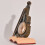 Violin Model Figurine Creative Table Clock Rests On Book Vintage 6