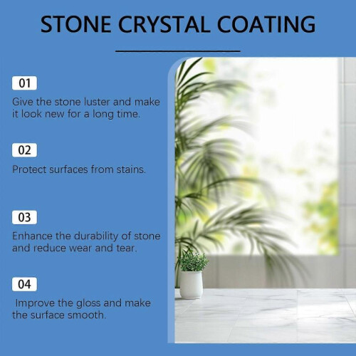 Jakehoe Stone Gloss Crystal Plating Agent Kitchen Quartz Tile Countertop Scratch Cleaning Stain Brightener 2