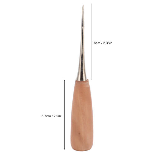 8PCS Wooden Handle Leather Stitching Awls, Drillable & Ergonomic 1