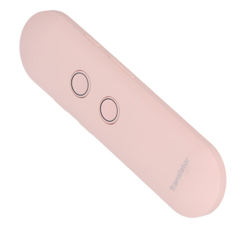 Pink Language Translator Device, 97 Languages, 400mAh Battery