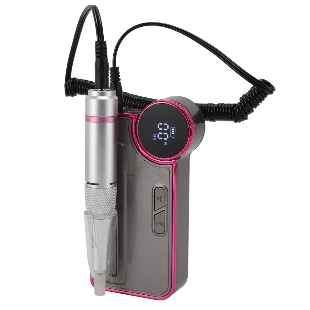 Electric Nail Drill 35000RPM Low Noise LCD Screen with 2400mAh Battery