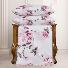 (Spring Pink, KING) Luxury 4PCS Complete Printed Bedding Set, 1x Duvet Cover 1x Matching Deep Fitted Sheet and 2x Pillowcase Reversible Microfibre Quilt Cover