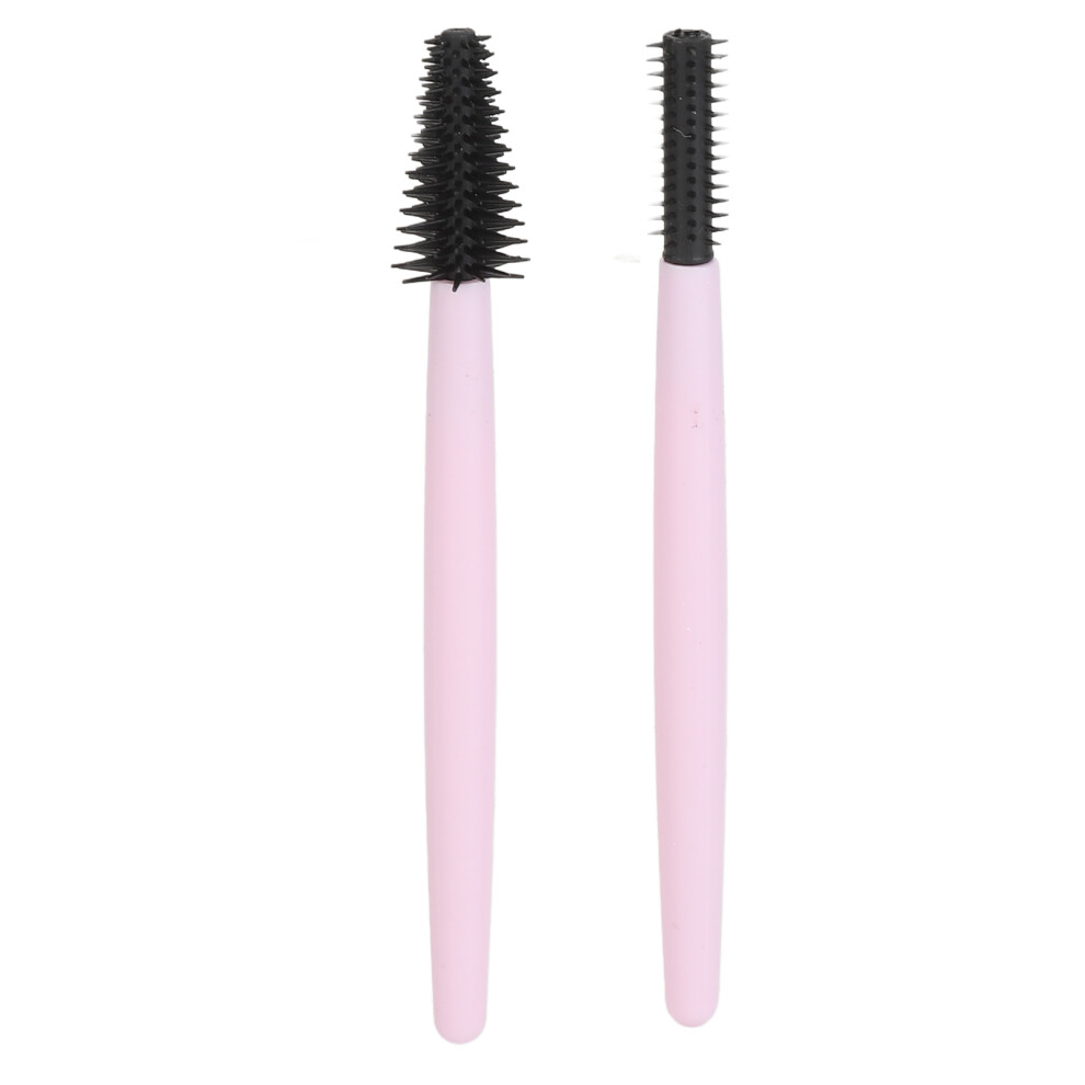 Reusable Silicone Eyebrow & Eyelash Brush Set 2 Pack Soft Portable Makeup Wands