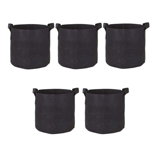 5Pcs Portable Black Planting Pouch with Air Permeability 2