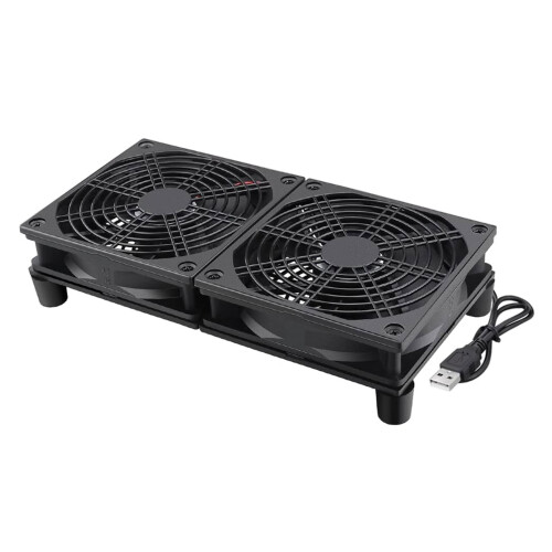 2x120mm Computer Fan 2400R Adjustable for PC Chassis Temperature