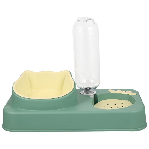 Pet Bowl Tableware Detachable Plastic 2