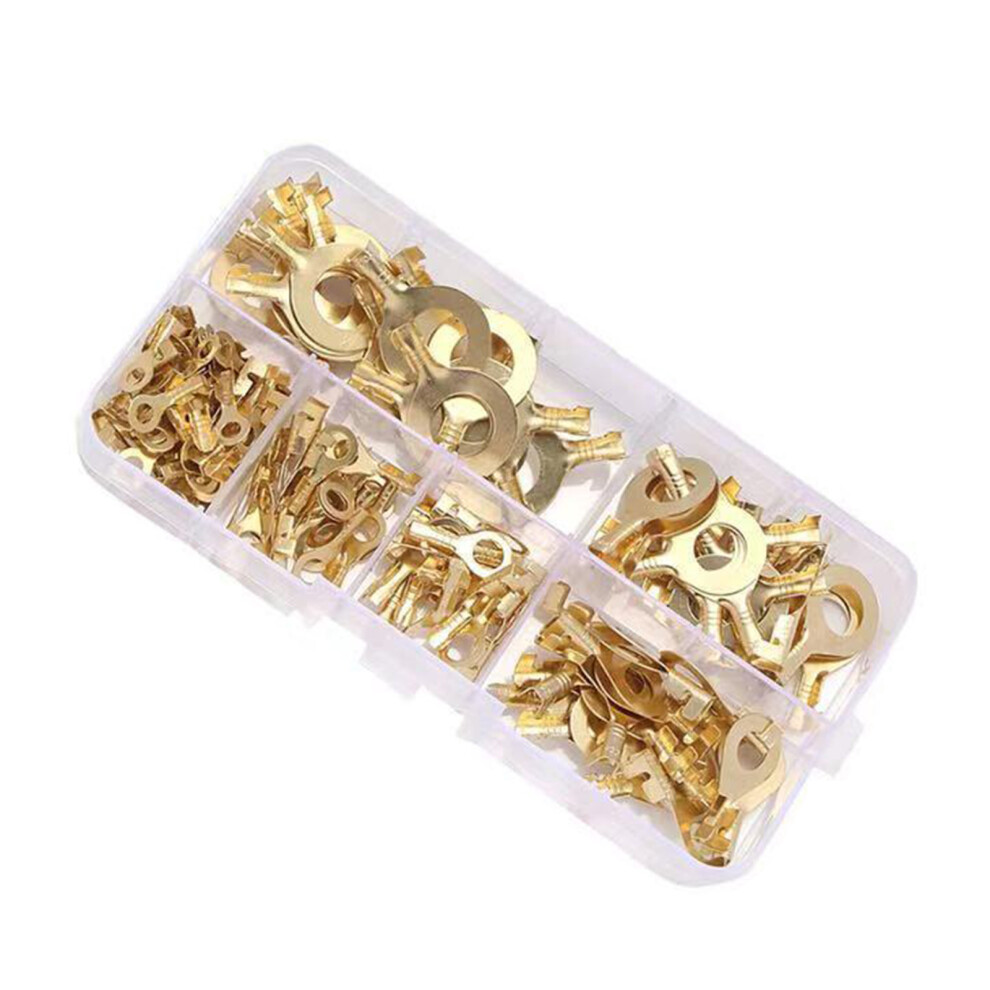150Pcs Rings Terminals Noninsulated Open Barrels Wire Crimp 7751000085131