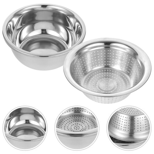 Double-Layer Kitchen Drain Basket for Fruit Vegetable Washing 2