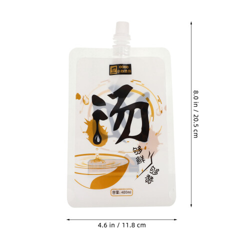 100pcs Takeaway Soup Packaging Bag 400ml 1