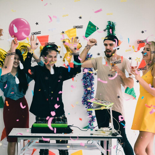 Multi PVC Confetti Graduation Party Tafelversiering 2025 2