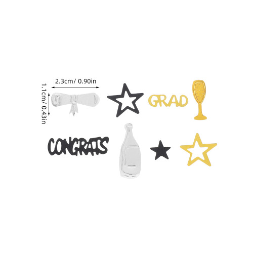 Multi PVC Confetti Graduation Party Tafelversiering 2025 1