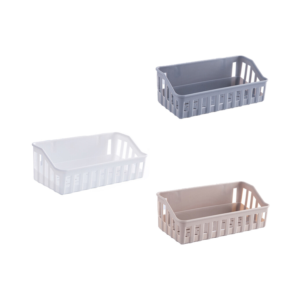 3 Pcs Kitchen Storage Baskets Punch Free Shelf Rack For Bathroom-image-OPC-PKG5S98-NEW
