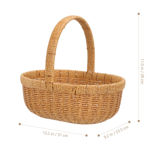 Imitation Rattan Mini Basket Khaki 1pack 1