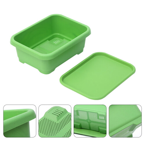 Garden Vegetable Planter Box Green Plastic With Drainage Mesh 2