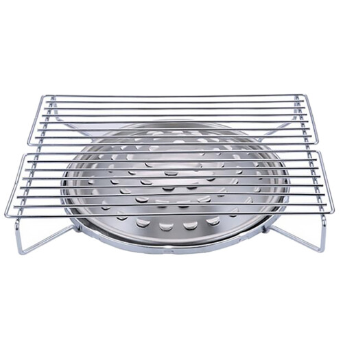 Silver Barbecue Tool Stainless Steel 1pack 11.2x9.3in 1