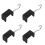 4pcs Desk Mount Bag Headphone Holder Clamp Hook 10
