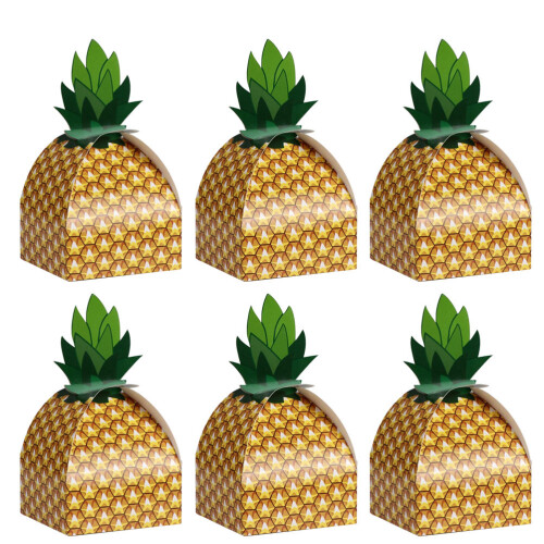 50 Pcs Pineapple Gift Box Paper Storage Bag Candy Packaging Case