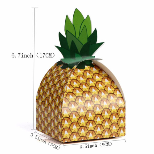 50 Pcs Pineapple Gift Box Paper Storage Bag Candy Packaging Case 2