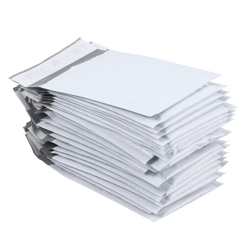 White Bubble Mailer Bags with Strong Adhesive for Use 50pcs
