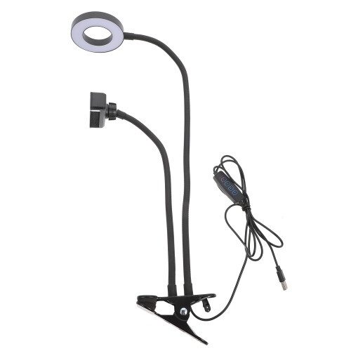 Portable Clip On Led Lamp Black 1 Set